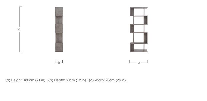 Remi Alcove Shelving Concrete in  on Furniture Village