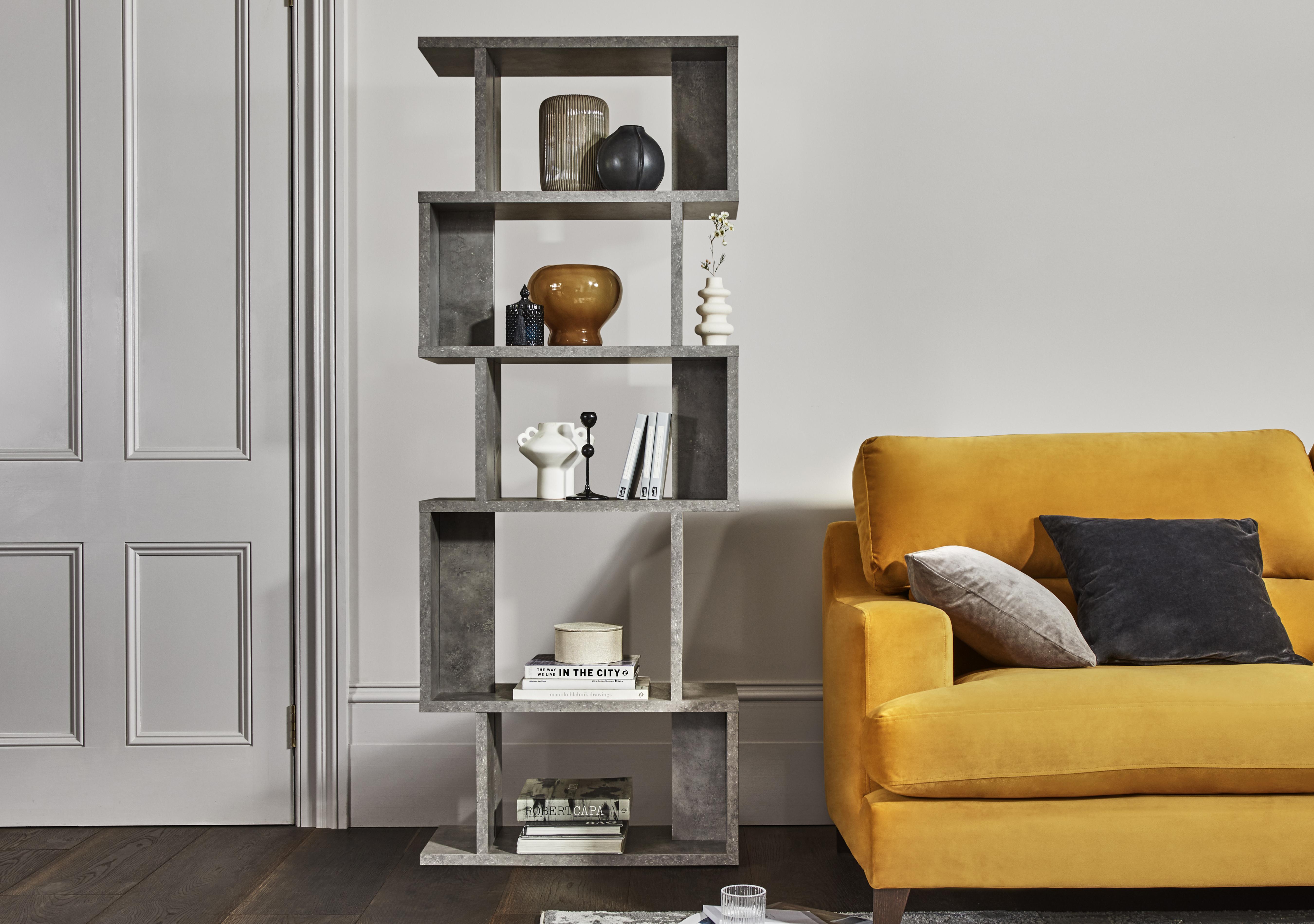 Remi Alcove Shelving Concrete in  on Furniture Village