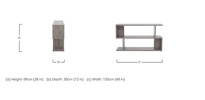 Remi Low Shelving Concrete in  on Furniture Village