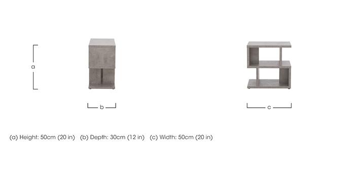 Remi Lamp Table Concrete in  on Furniture Village