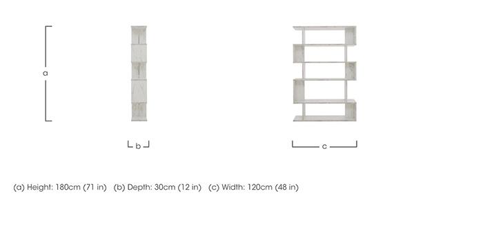 Remi Wide Shelving Carrara in  on Furniture Village