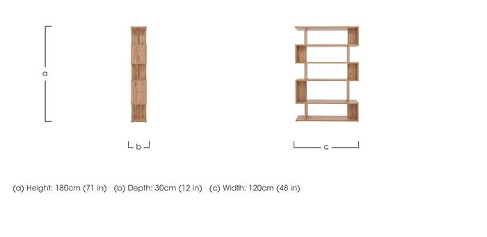 Remi Wide Shelving Oak in  on Furniture Village