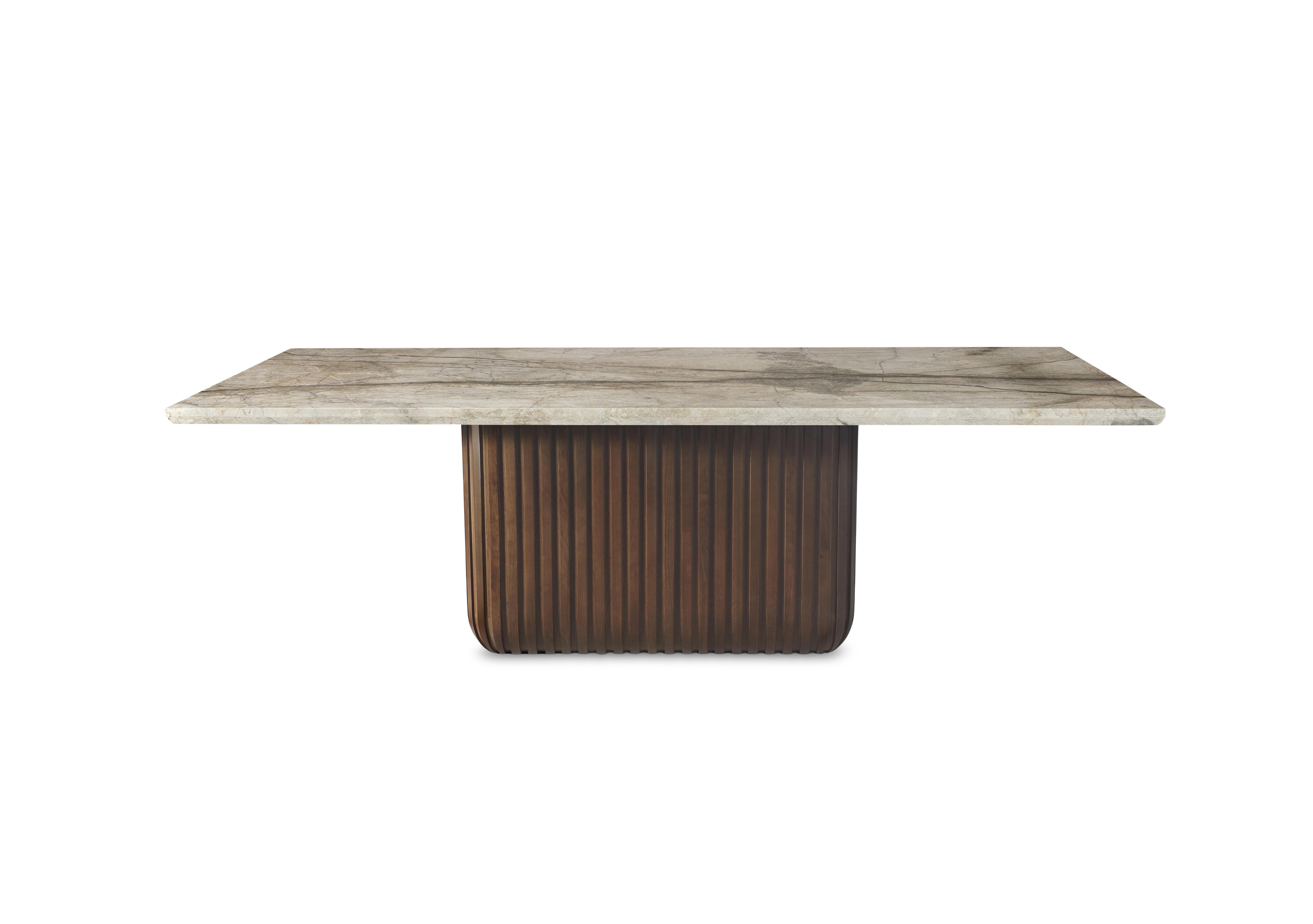 Rigato Dining Table with Waterfall Edge in  on Furniture Village