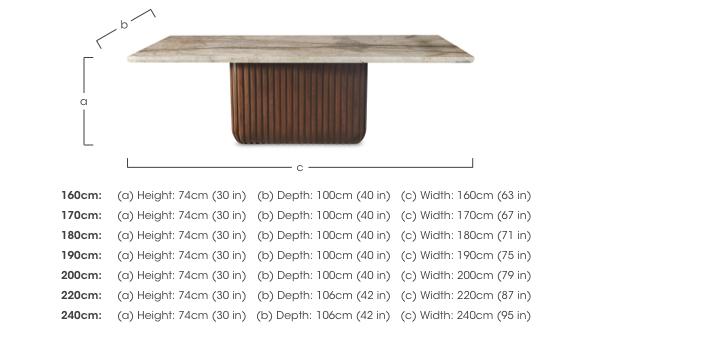 Rigato Dining Table with Waterfall Edge in  on Furniture Village