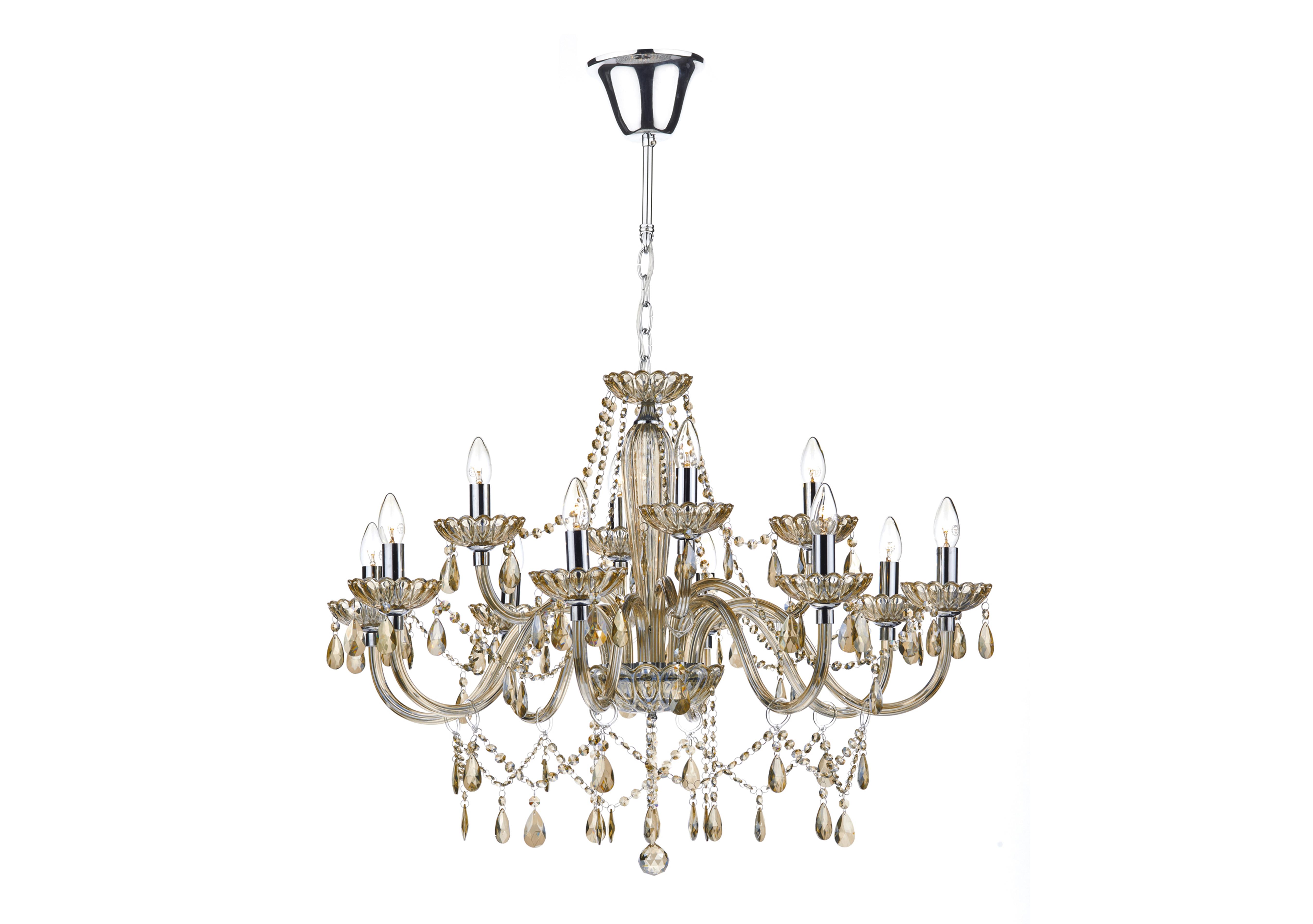 Raphael 12 Light Champagne Chandelier in  on Furniture Village