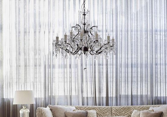 Raphael 12 Light Champagne Chandelier - Furniture Village