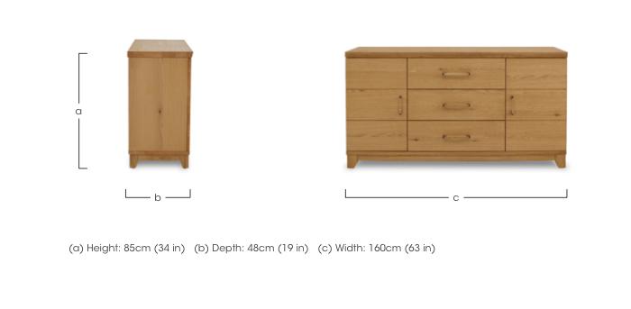 Riga 2 Door 3 Drawer Sideboard in  on Furniture Village