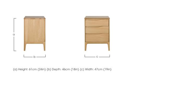 Rimini 3 Drawer Bedside Cabinet in  on Furniture Village
