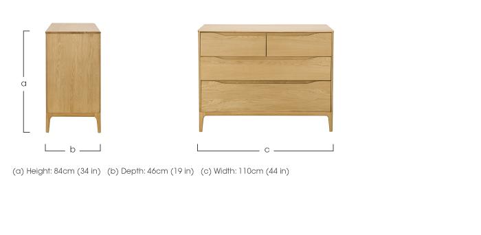 Rimini 4 Drawer Low Wide Chest in  on Furniture Village