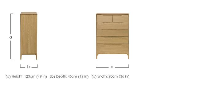 Rimini 6 Drawer Tall Wide Chest in  on Furniture Village