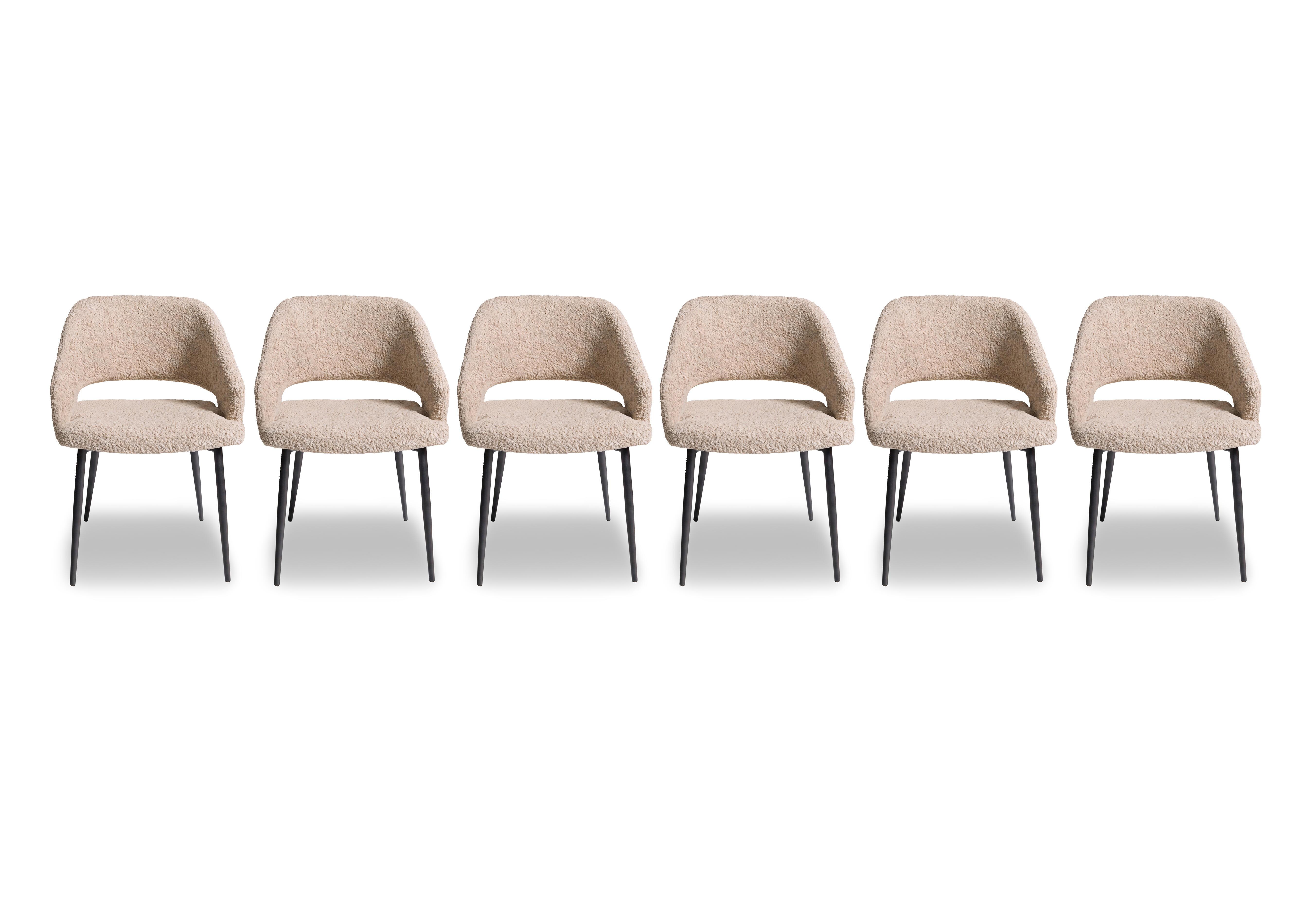Romeo Set of 6 Fabric Dining Chairs in  on Furniture Village