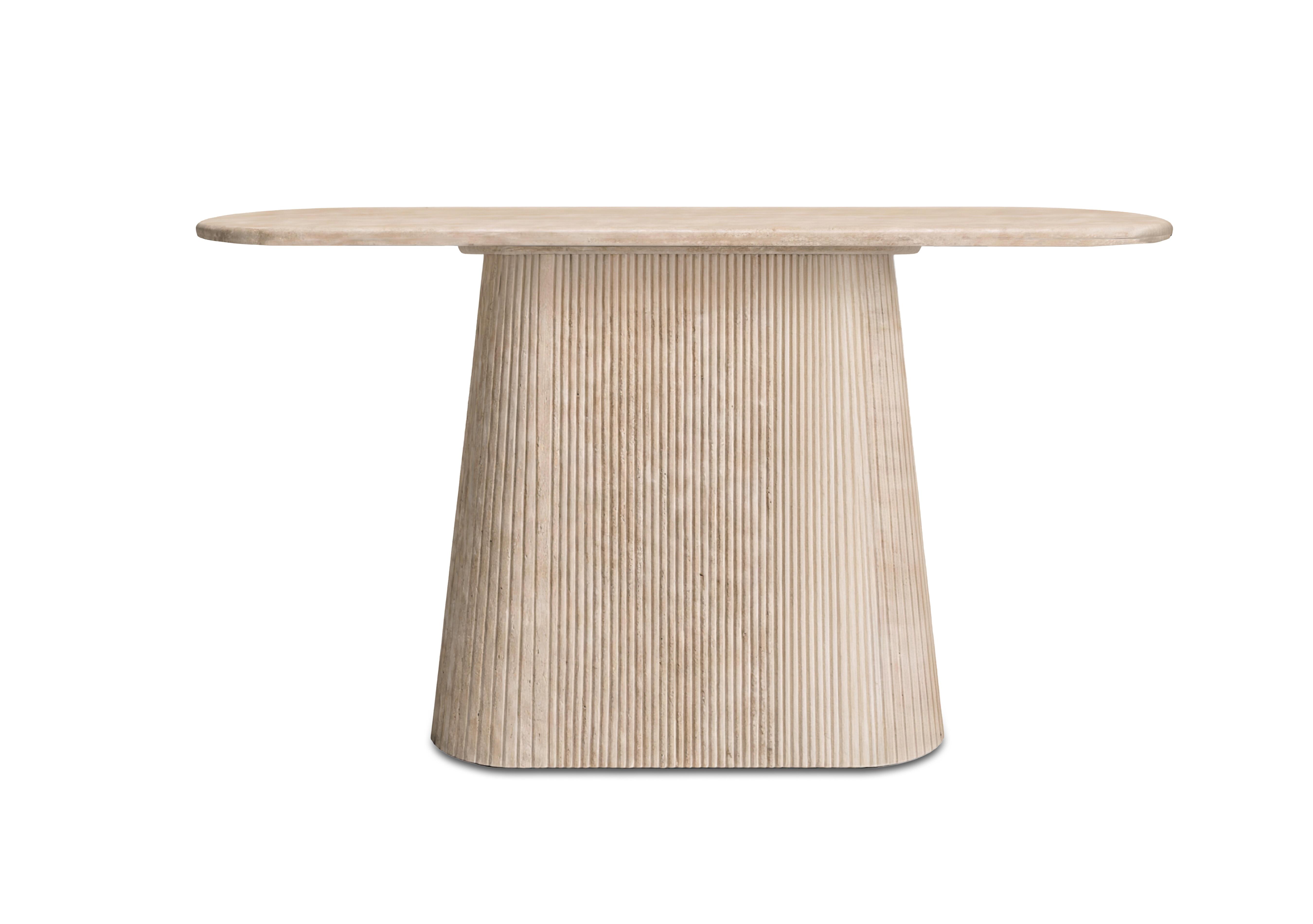 Romeo Rectangular Console Table with Pedestal Base in  on Furniture Village