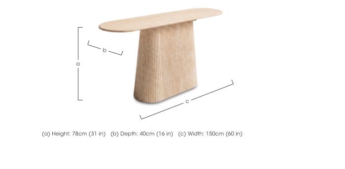 Romeo Rectangular Console Table with Pedestal Base in  on Furniture Village