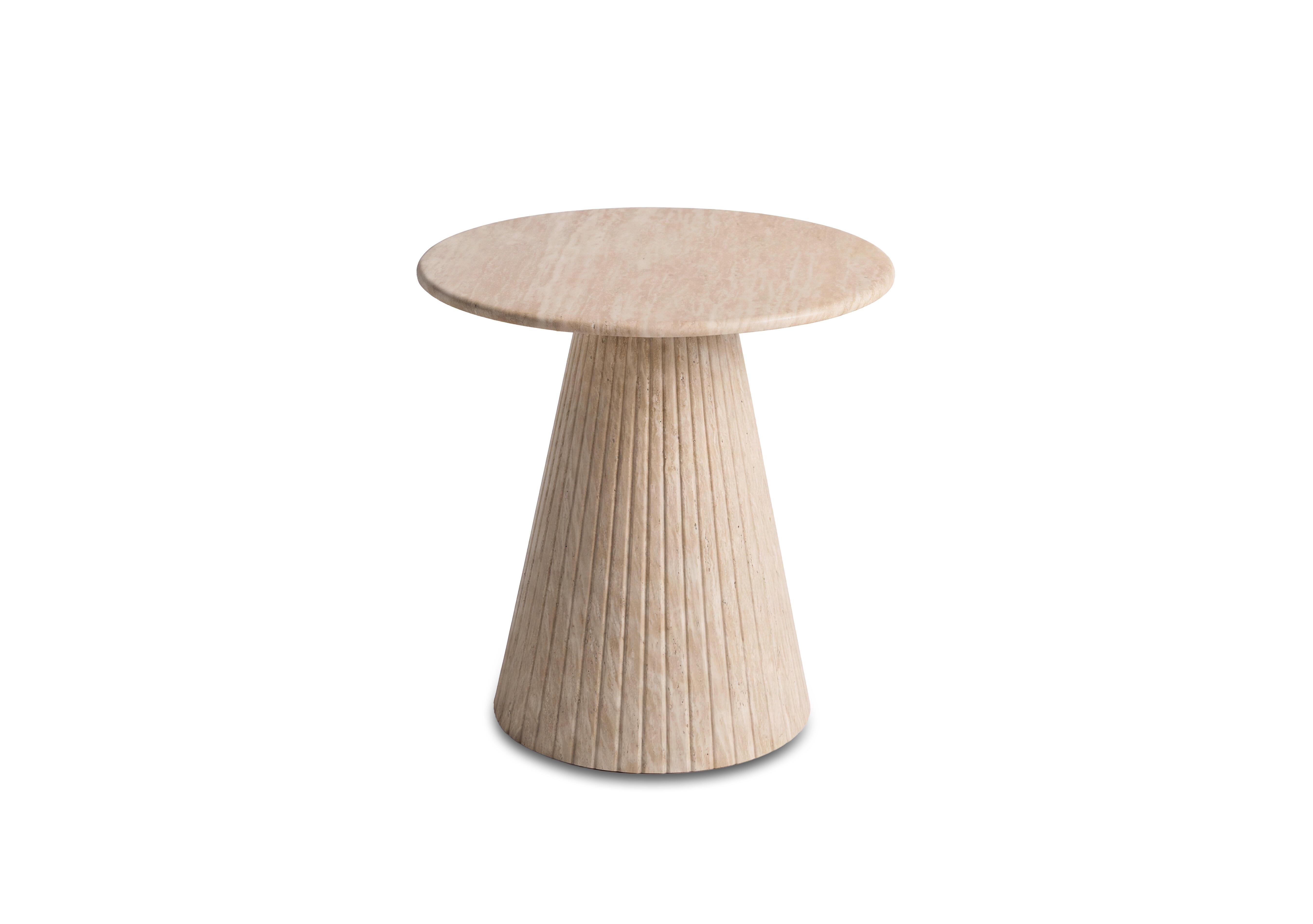 Romeo Round Lamp Table with Pedestal Base in  on Furniture Village