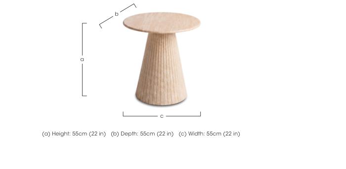 Romeo Round Lamp Table with Pedestal Base in  on Furniture Village