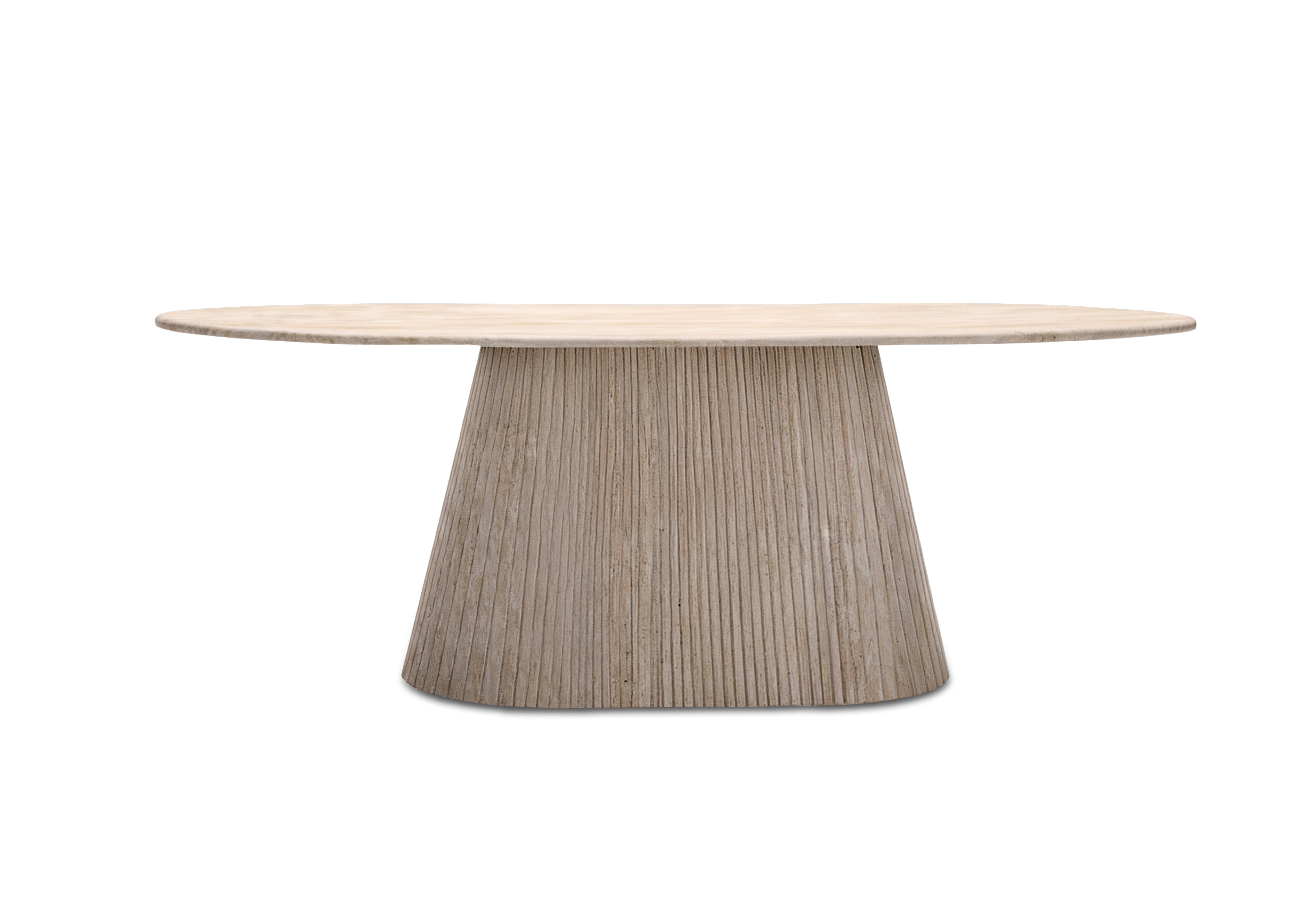 Romeo Oval Coffee Table with Pedestal Base in  on Furniture Village