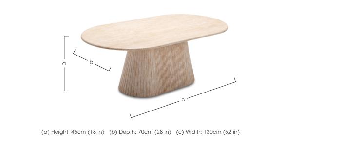 Romeo Oval Coffee Table with Pedestal Base in  on Furniture Village