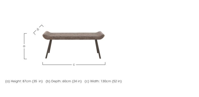 Rocket Low Faux Leather Dining Bench in  on Furniture Village