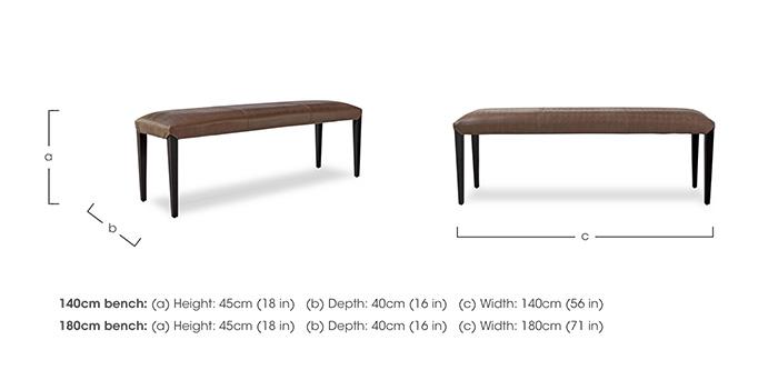 Rome Fabric Bench in  on Furniture Village