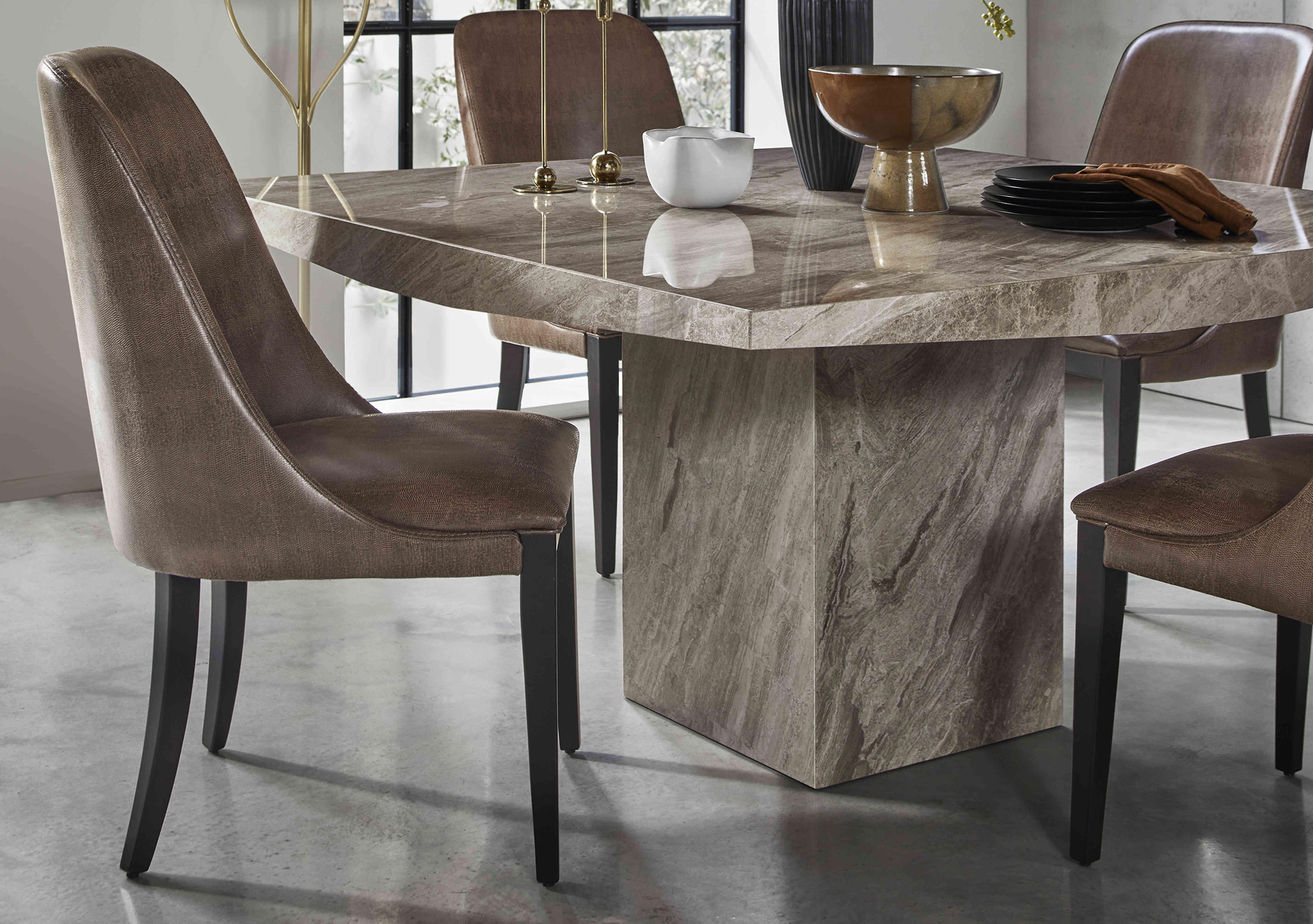 Rome Fabric Curved Chair in  on Furniture Village