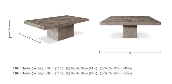 Rome Coffee Table with Straight Edge in  on Furniture Village
