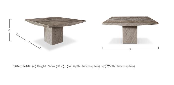 Rome Square Dining Table with Boat Edges in  on Furniture Village