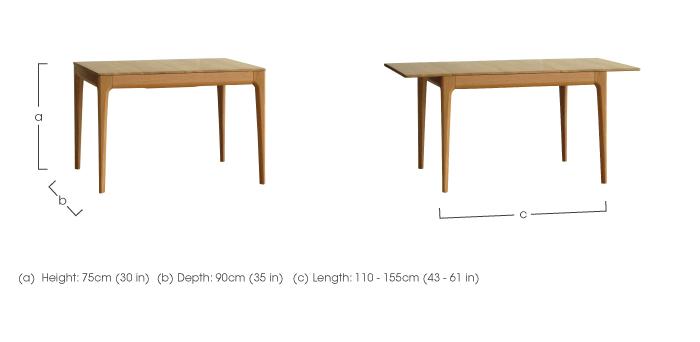 Romana Small Extending Dining Table in  on Furniture Village