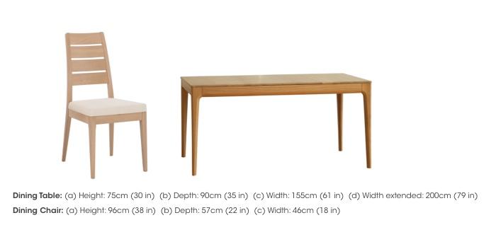 Romana Medium Extending Dining Table and 4 Slatted Dining Chairs in  on Furniture Village