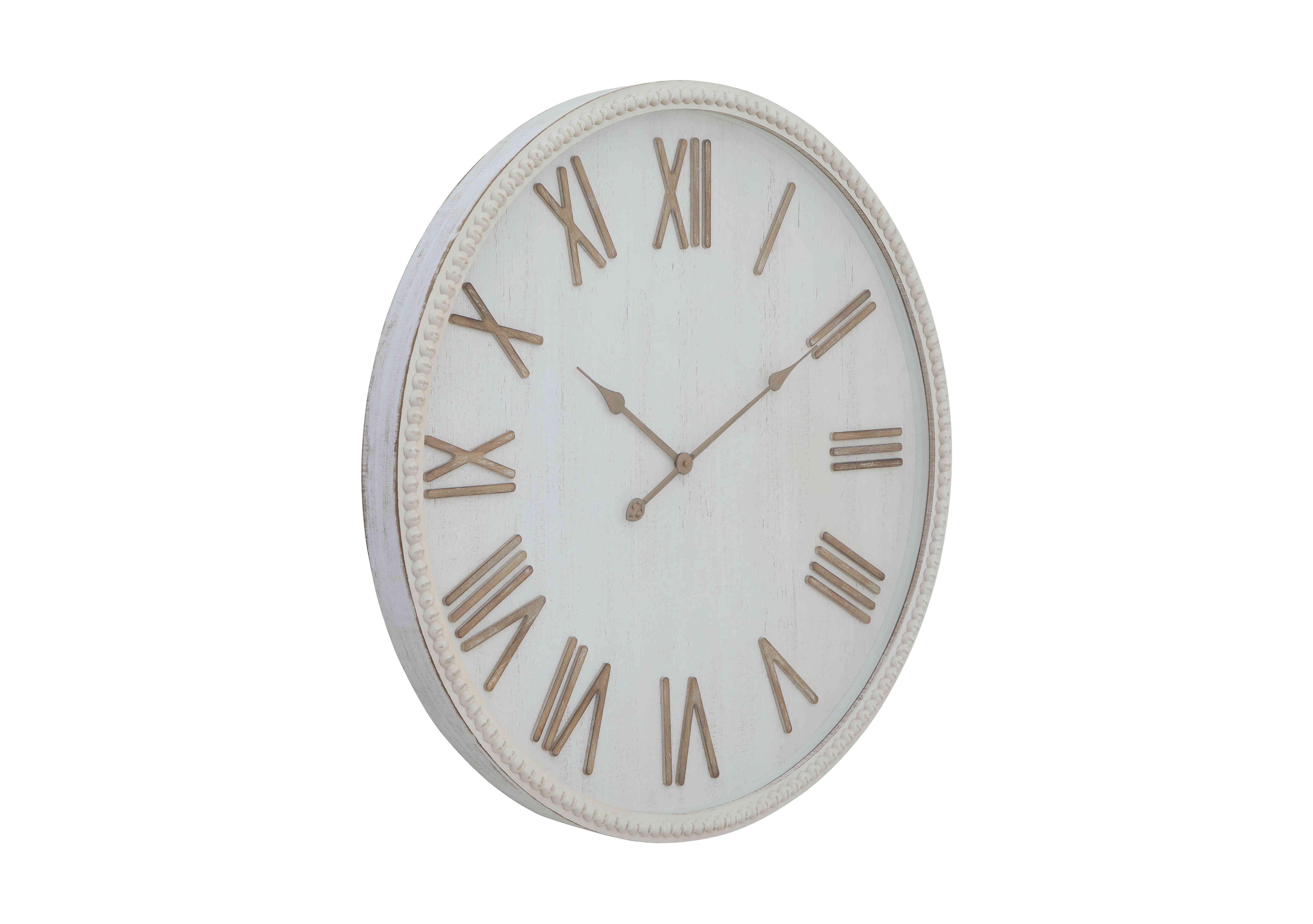 Rustic Beaded White Clock in  on Furniture Village