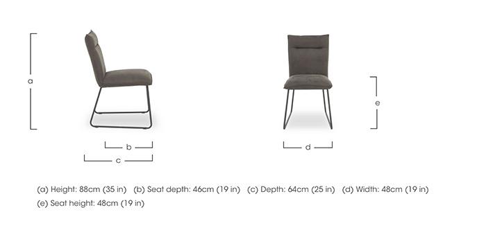 Ruben Pair of Faux Suede Dining Chairs in  on Furniture Village