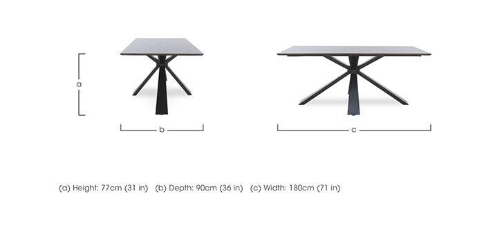Saigon Fixed Dining Table with Metal Base in  on Furniture Village