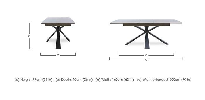 Saigon Extending Dining Table with Metal Base in  on Furniture Village