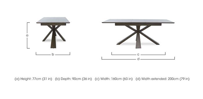 Saigon Extending Dining Table with Wooden Base in  on Furniture Village