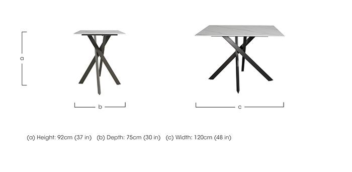 Samurai Bar Table with White Ceramic Top in  on Furniture Village