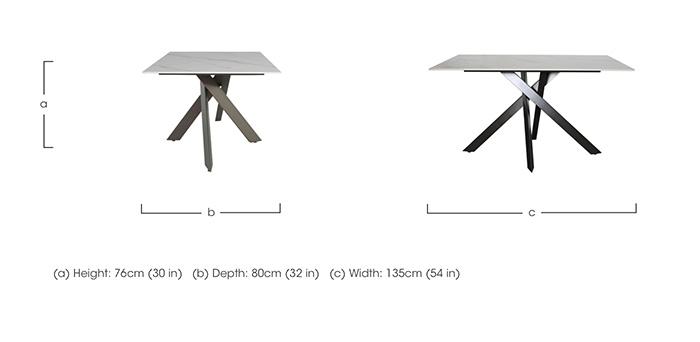Samurai Compact Dining Table with White Ceramic Top in  on Furniture Village