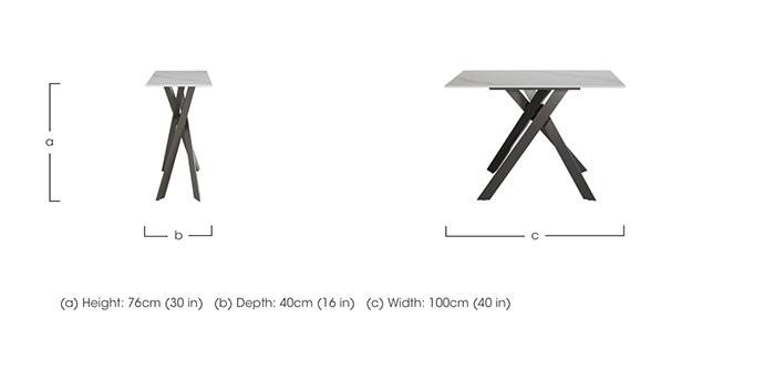 Samurai Console Table with White Ceramic Top in  on Furniture Village