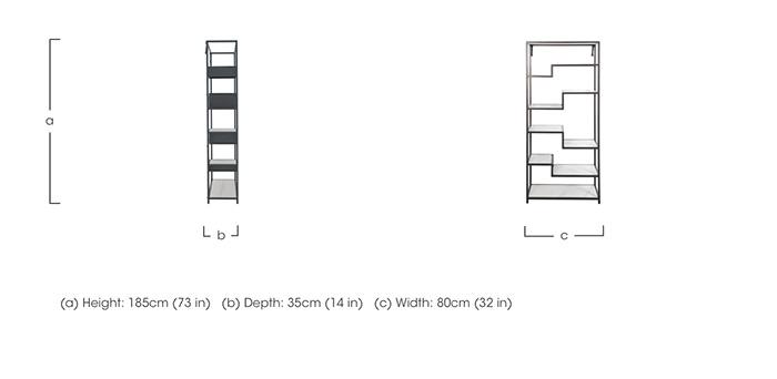 Samurai Display Unit with White Ceramic-Topped Shelves in  on Furniture Village