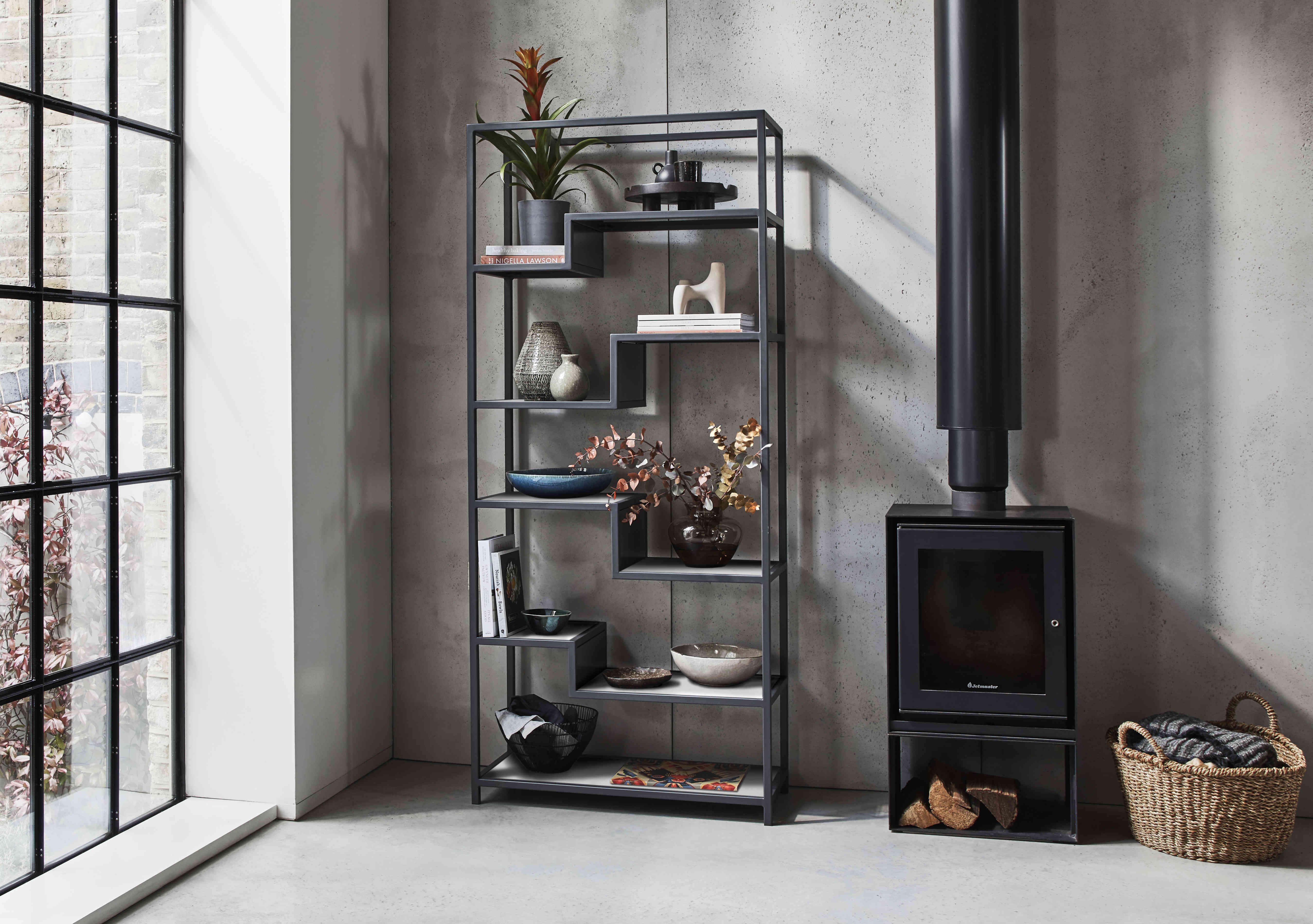 Samurai Display Unit with White Ceramic-Topped Shelves in  on Furniture Village