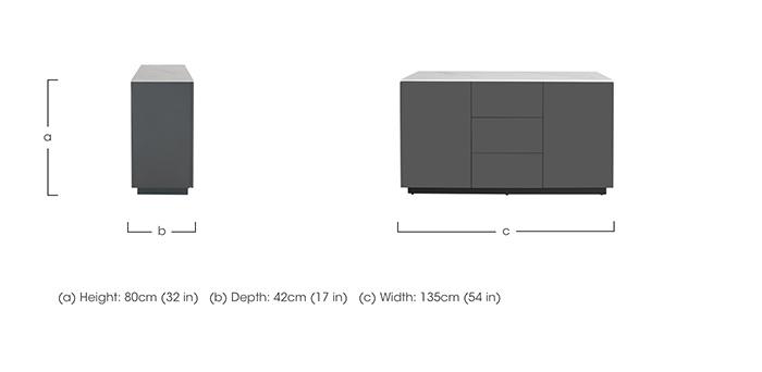Samurai Large Sideboard with White Ceramic Top in  on Furniture Village