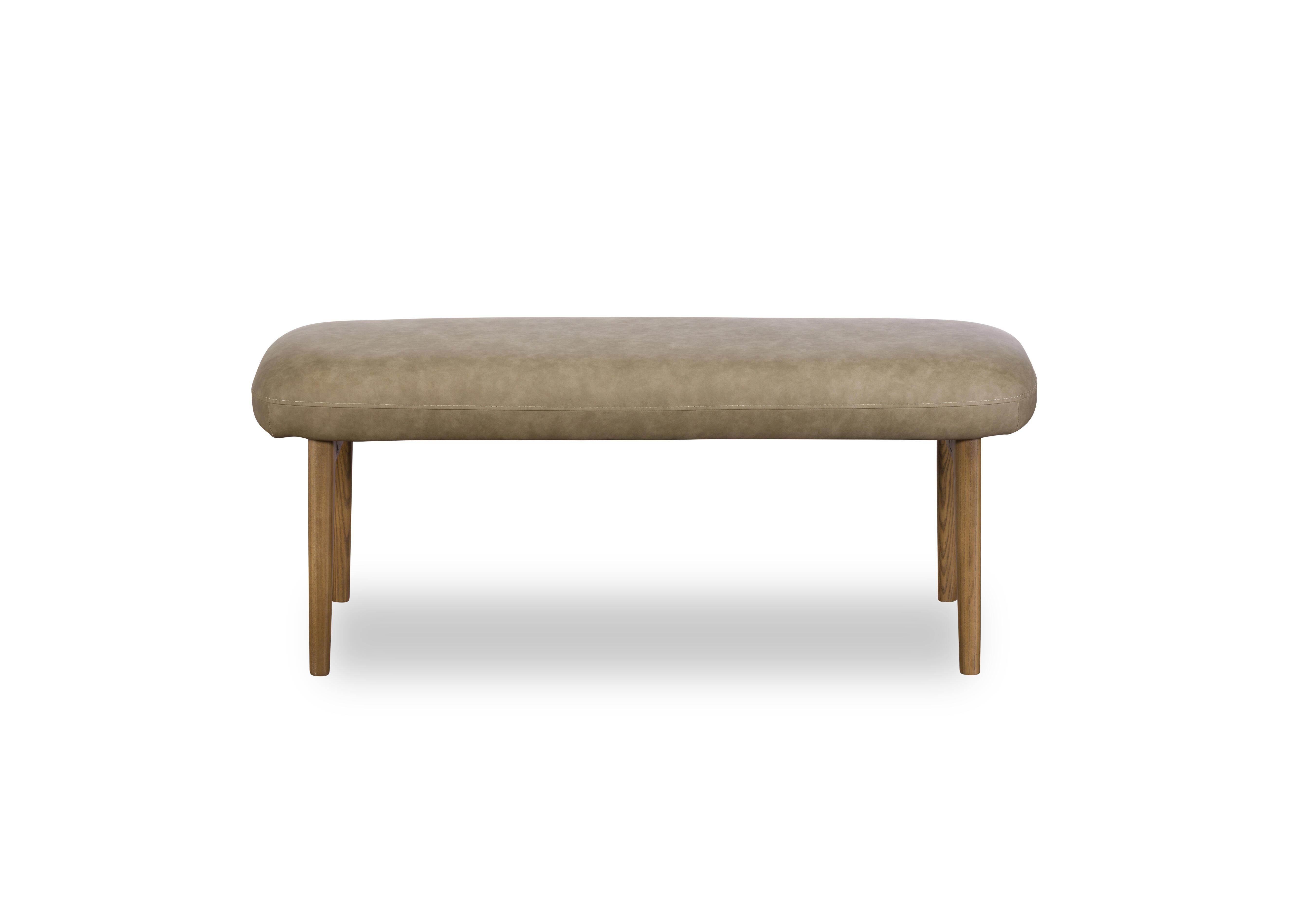 Sansa Faux Leather Standard Dining Bench with Wooden Legs in  on Furniture Village