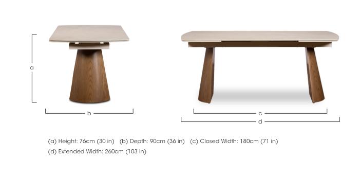 Sansa Rectangular Draw Leaf Extending Dining Table in  on Furniture Village