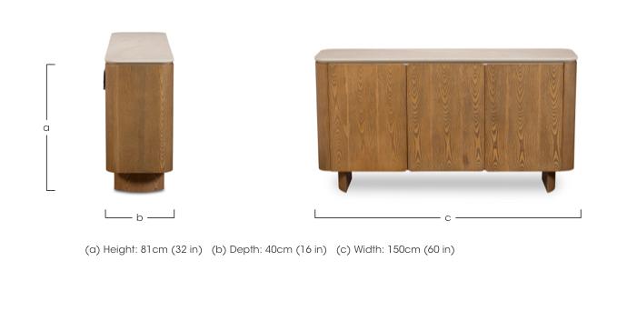 Sansa Wide Sideboard in  on Furniture Village