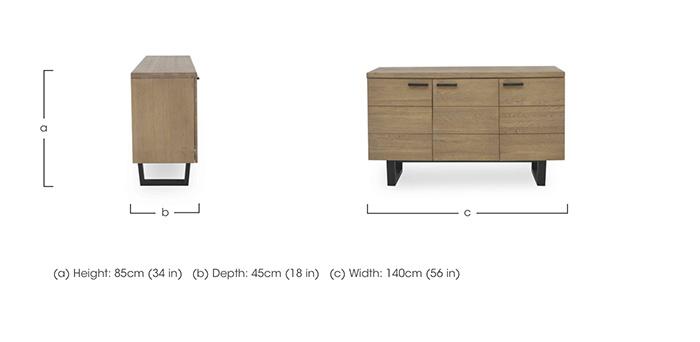 Saturn 3 Door Sideboard in  on Furniture Village