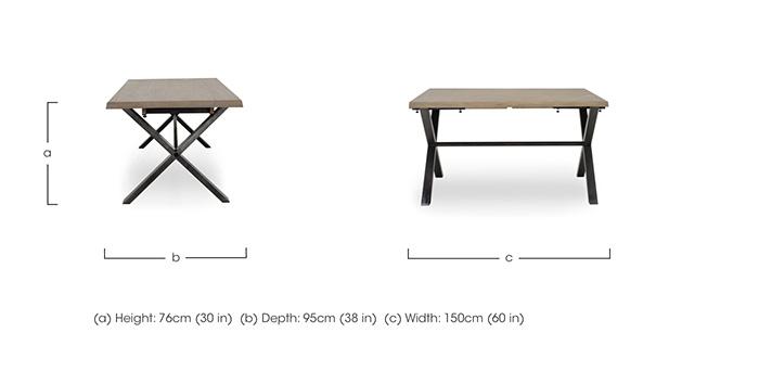 Saturn Small Straight Edge Dining Table in  on Furniture Village