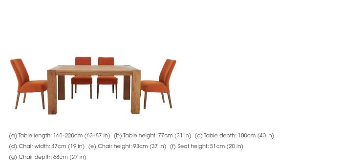 Santorini Extending Table with 4 Fabric Chairs in  on Furniture Village