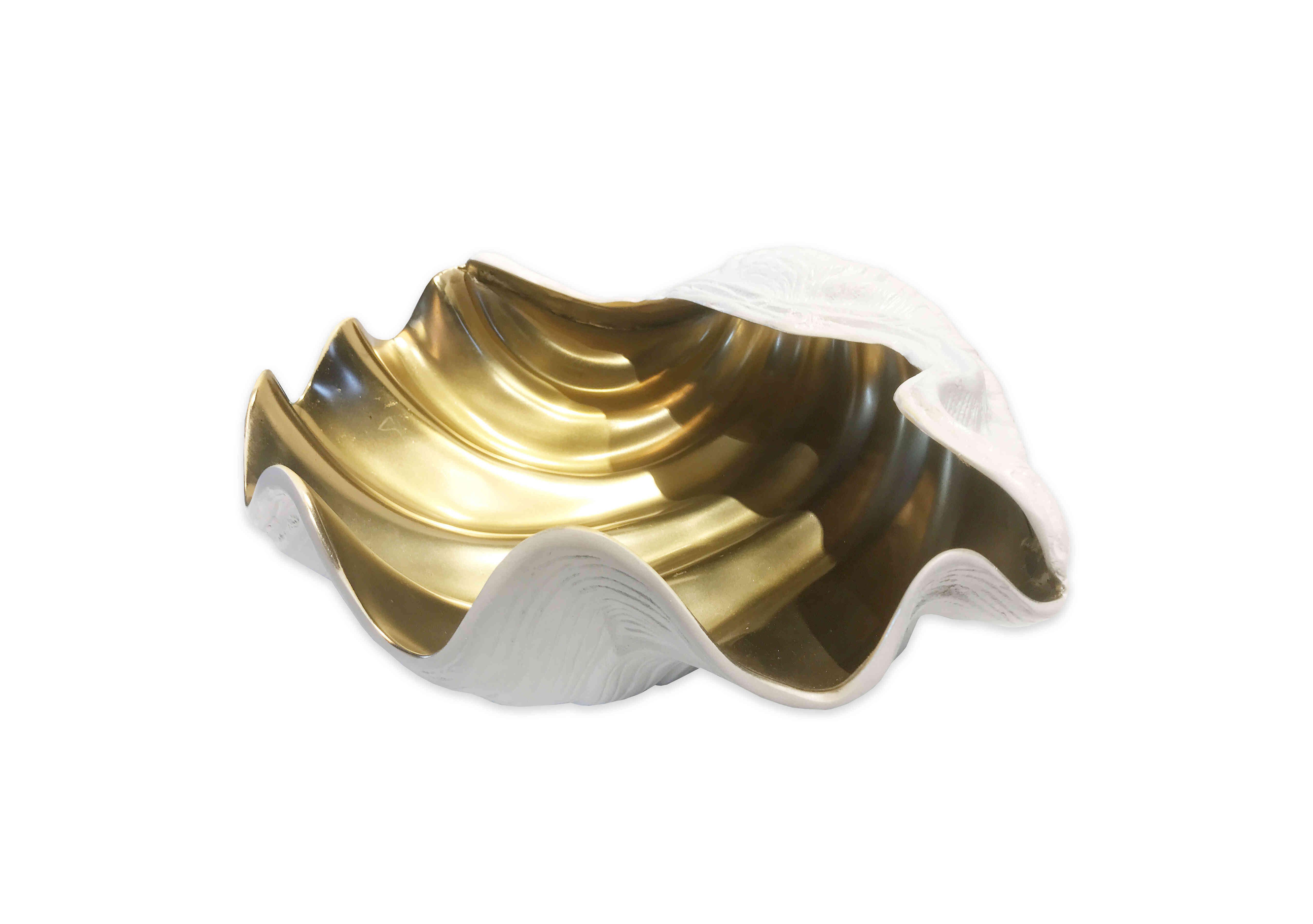 Gold and White Seashore Large Bottle Holder in  on Furniture Village