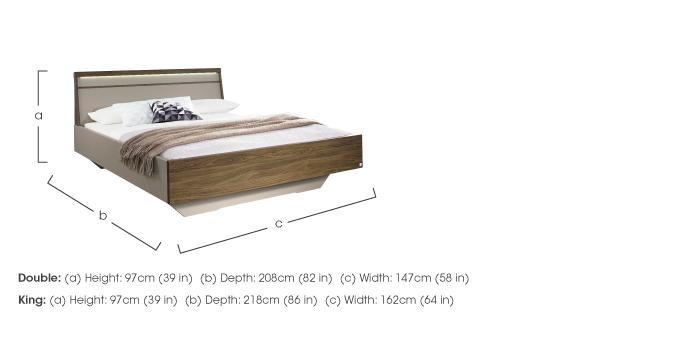 Rauch Seta Double Bed Frame in  on Furniture Village