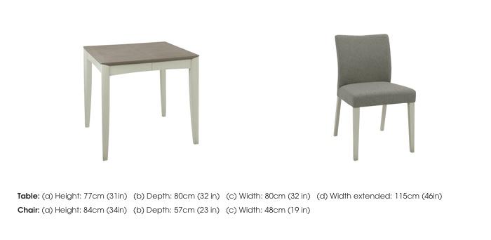 Skye Small Table and 4 Upholstered Chairs in  on Furniture Village