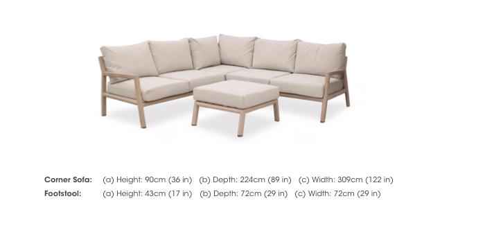 Solana Corner Garden Sofa Set with Footstool in  on Furniture Village