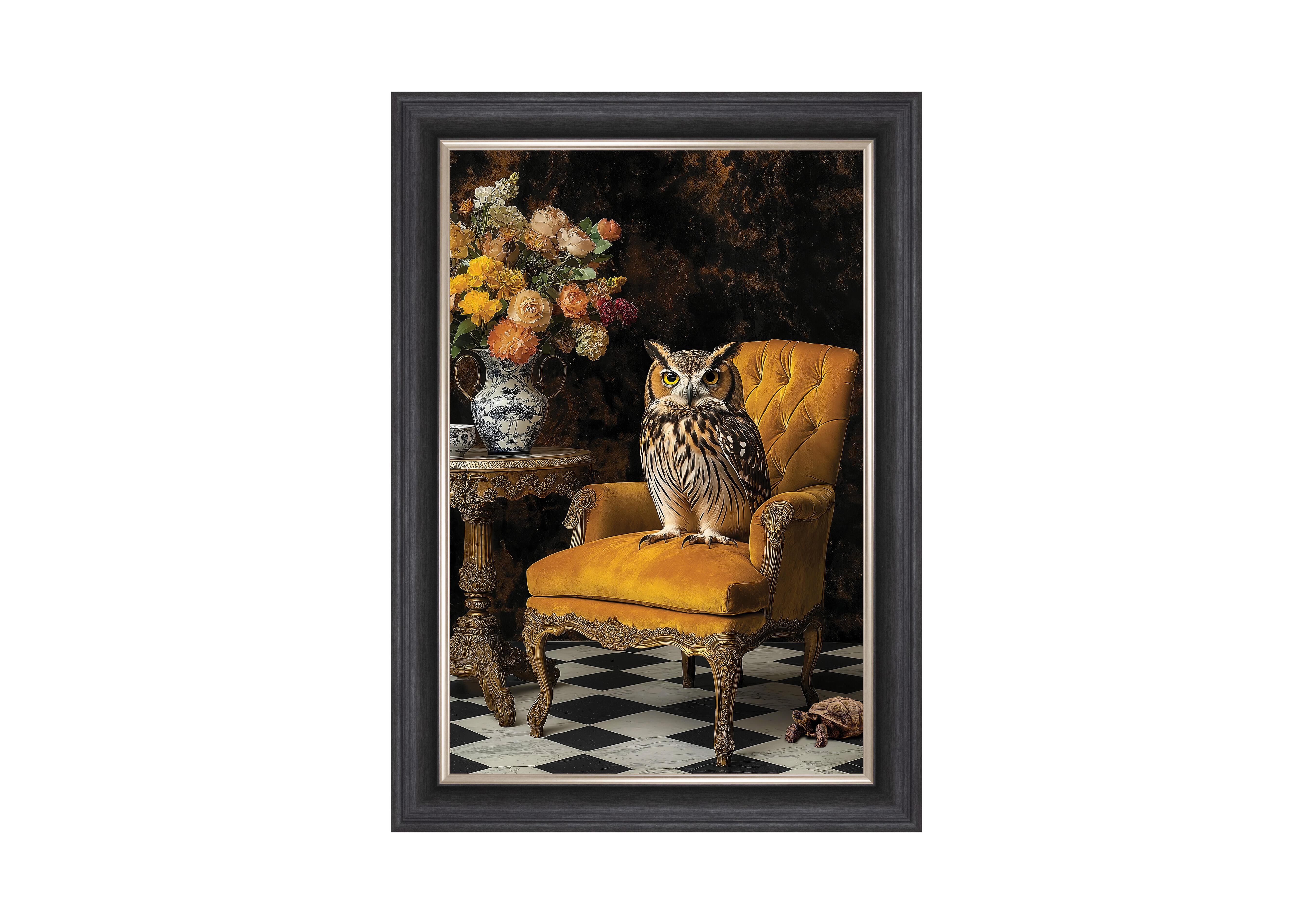Stately Owl Framed Picture in  on Furniture Village